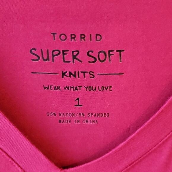 Torrid SUPER SOFT RED WINE DIP-DYE TRAPEZE DRESS plus size 1X NEW!!! - Picture 8 of 9